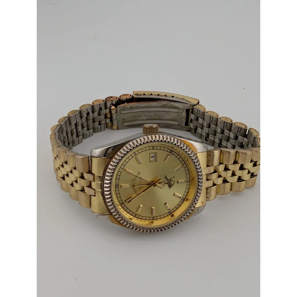 Beverly Hills Polo Club Watch Men‎ 35mm Case Gold 8
